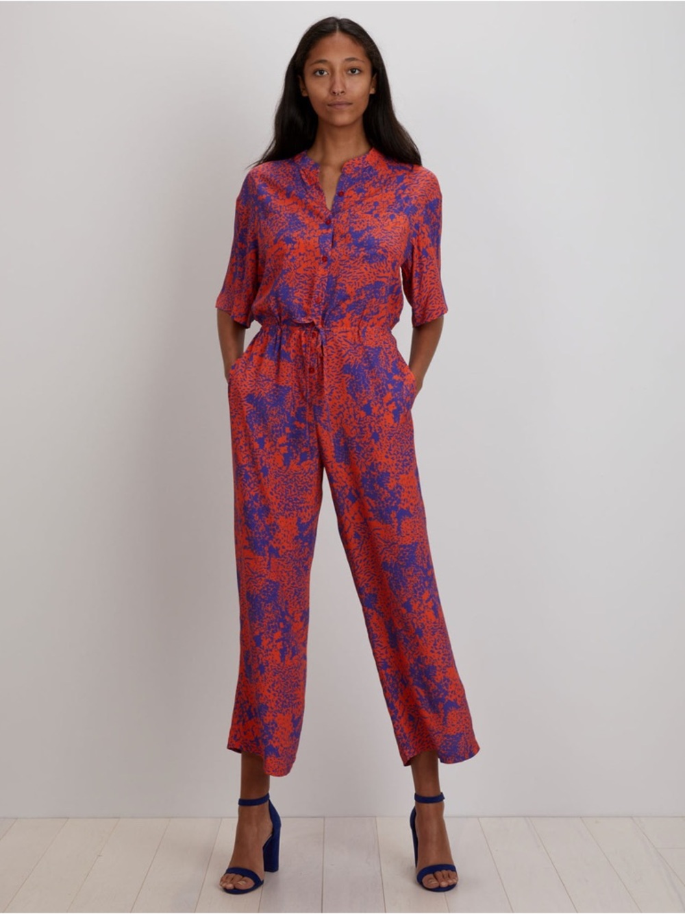 The Kit Issa Jumpsuit in Orange Complication Size Medium